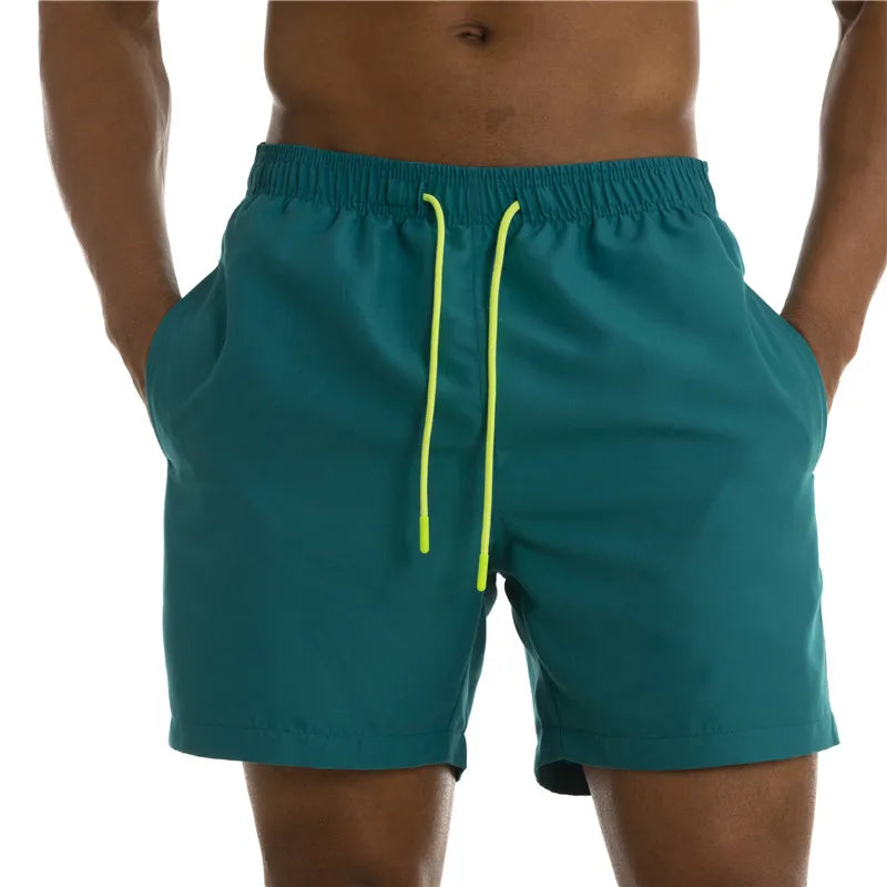 Men's Swimsuit Bottoms in Solid Swim Brief Style for Beach and Pool Wear