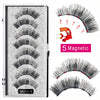 4 pairs 5 Magnet Magnetic False Eyelashes 3D Lasting Magnetic Eyelashes Natural Artificial Mink lashes Faux Cils Magnetique