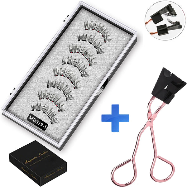 4 pairs 5 Magnet Magnetic False Eyelashes 3D Lasting Magnetic Eyelashes Natural Artificial Mink lashes Faux Cils Magnetique