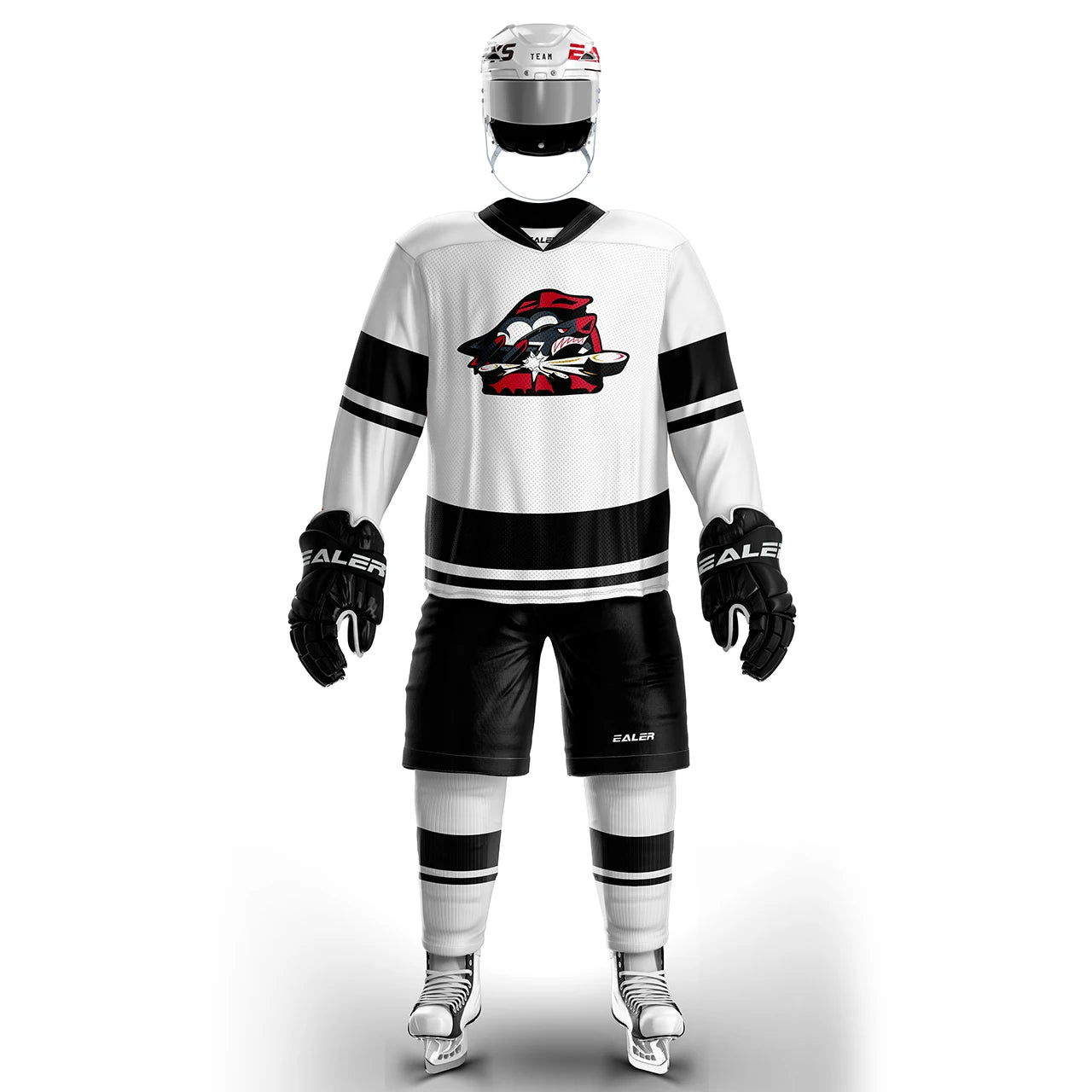 H400 series high-quality light and thin breathable white personalized ice hockey practice jersey & large street shirt-all sizes