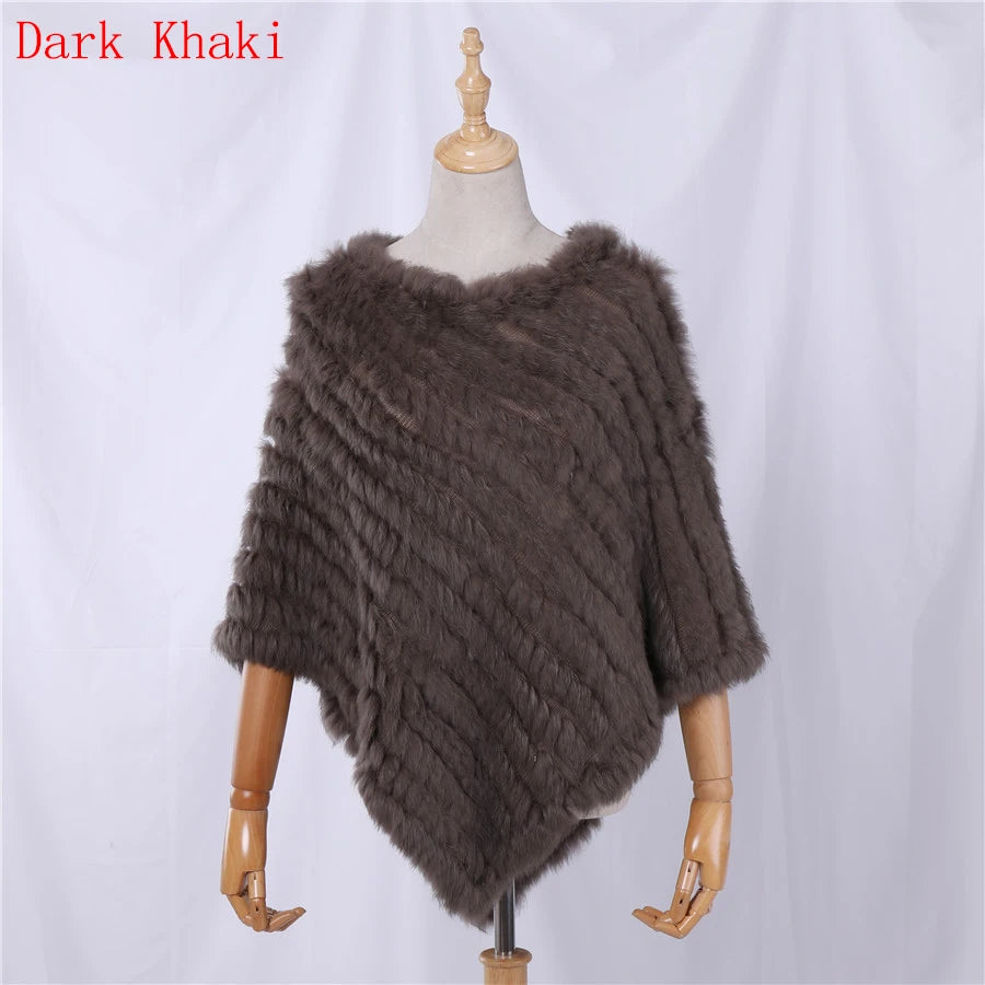 Textured Pointed Hem Poncho for Layering over Outfits