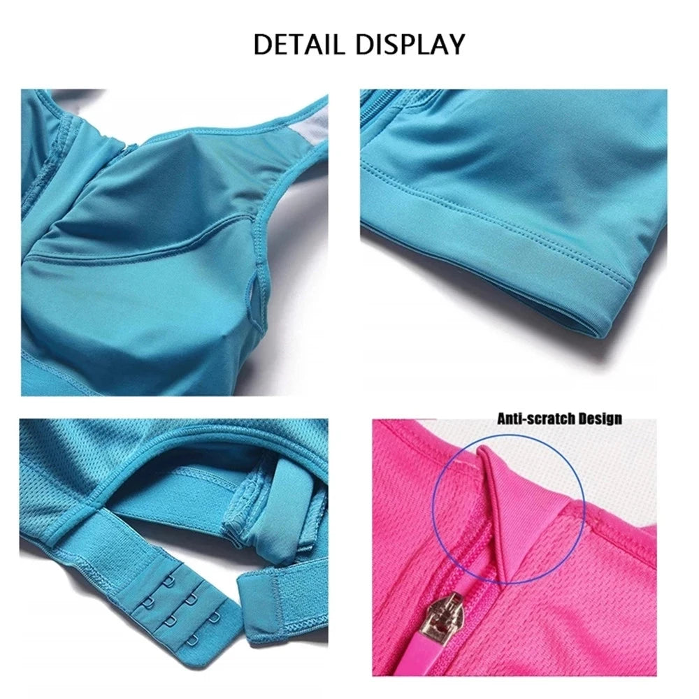 Women's Front Zip Sports Bra