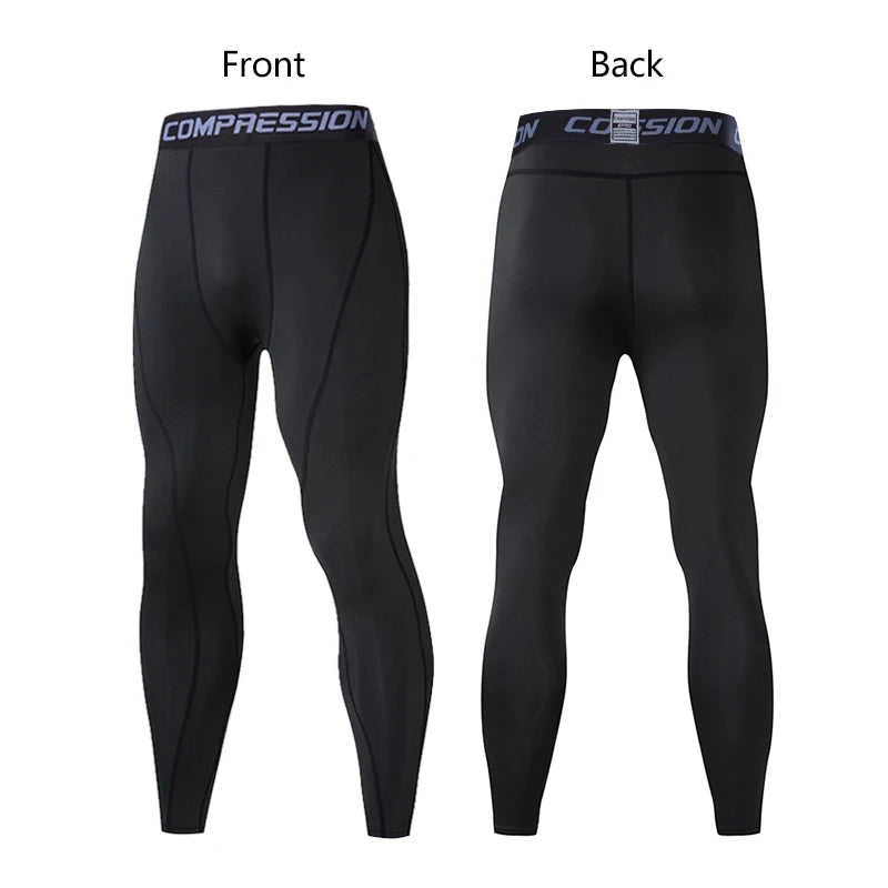 Men's Fitted Training Leggings for Gym and Running