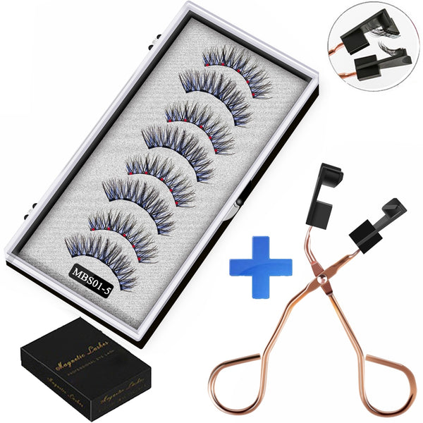 4 pairs 5 Magnet Magnetic False Eyelashes 3D Lasting Magnetic Eyelashes Natural Artificial Mink lashes Faux Cils Magnetique