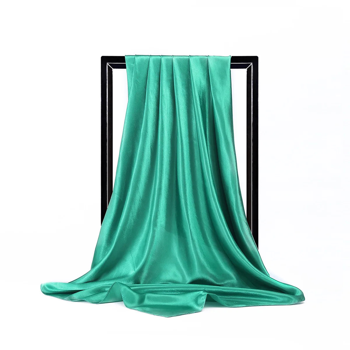 Solid Square Scarf with Smooth Satin Style Finish
