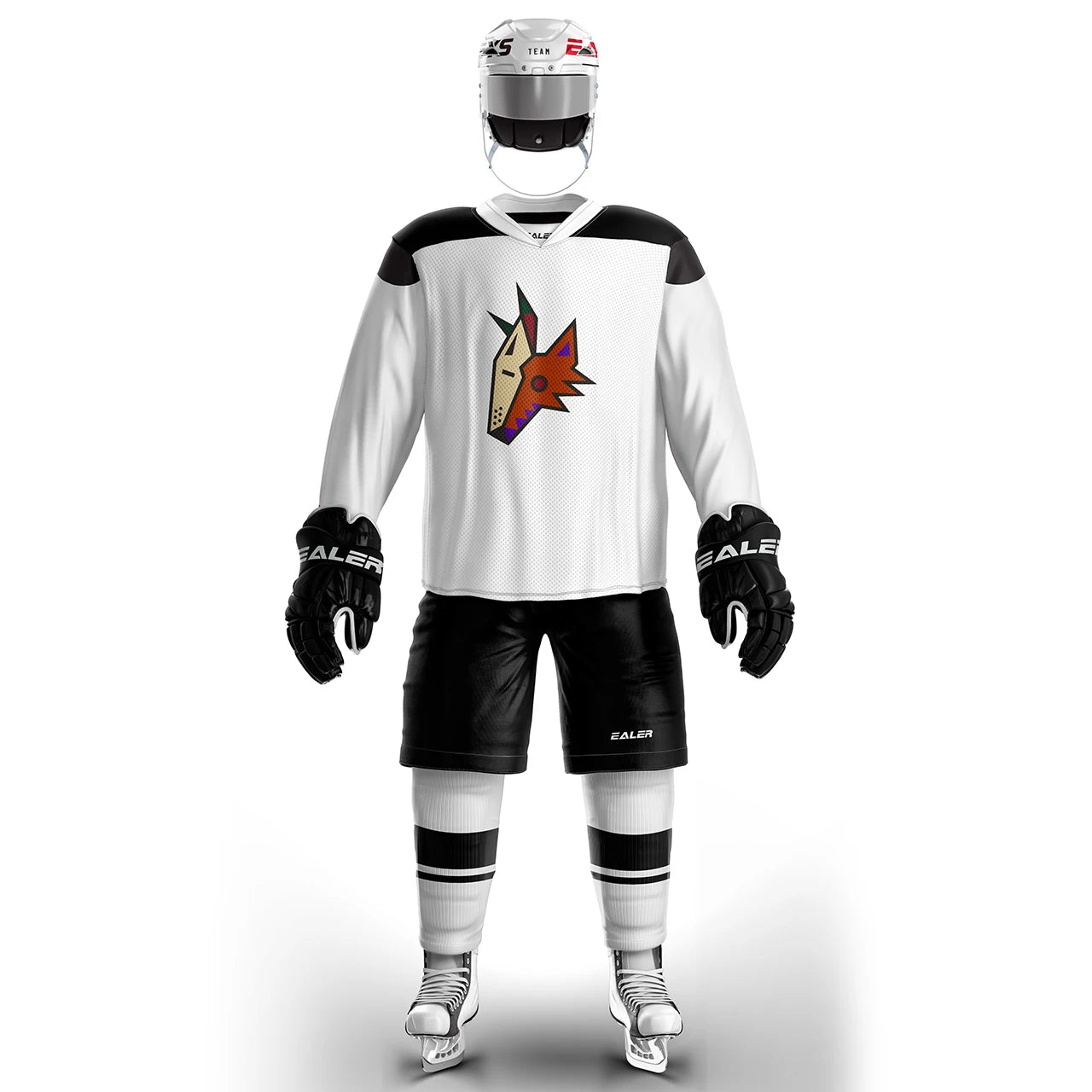 Han Duck high-quality light and thin breathable white personalized ice hockey practice jersey & large street shirt-all sizes