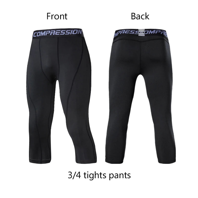 Men's Fitted Training Leggings for Gym and Running