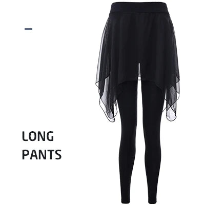 Women's High Waist Cotton Blend Dance Pants with Loose Legs and Length Options