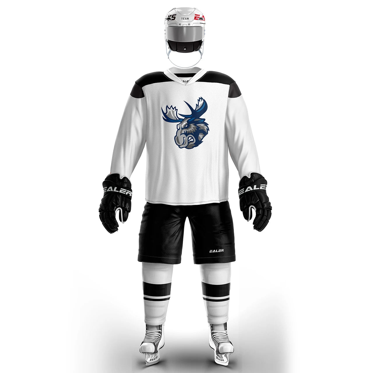 Han Duck high-quality light and thin breathable white personalized ice hockey practice jersey & large street shirt-all sizes