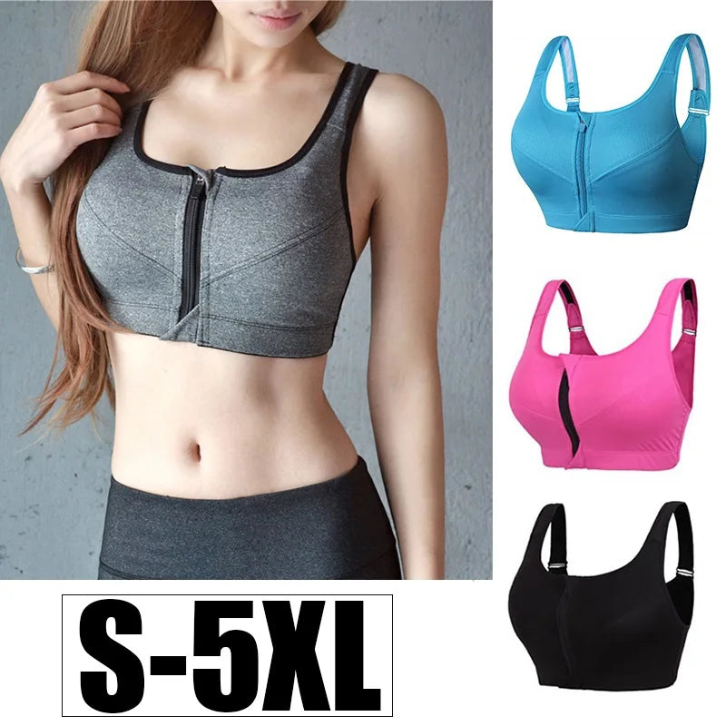 Women's Zip-Front Sports Bra