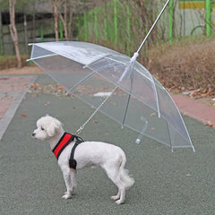New Pet Umbrella Leash Rainproof Snowproof Dog Umbrella Leash for Small Dogs Adjustable Doggy Umbrella