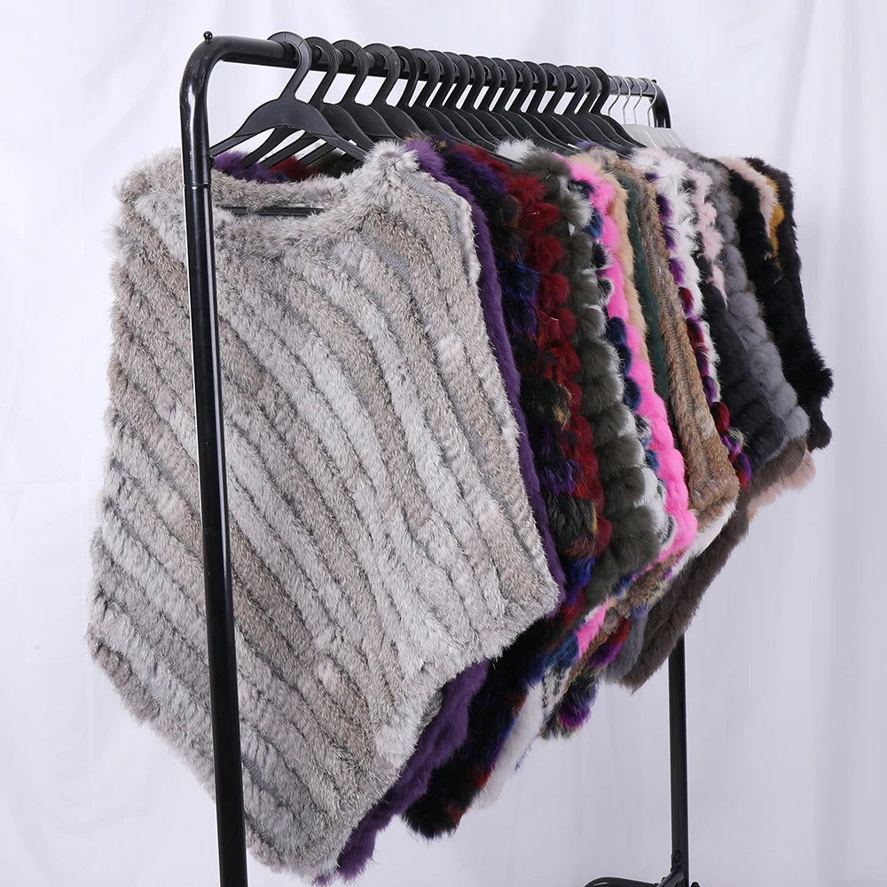 Textured Pointed Hem Poncho for Layering over Outfits