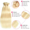 Promqueen 613 Bundle Brazilian Human Hair Bundles Weave 9A Virgin Hair 30 32 38 40 Inch Long Hair Bundles Straight Blonde Bundle