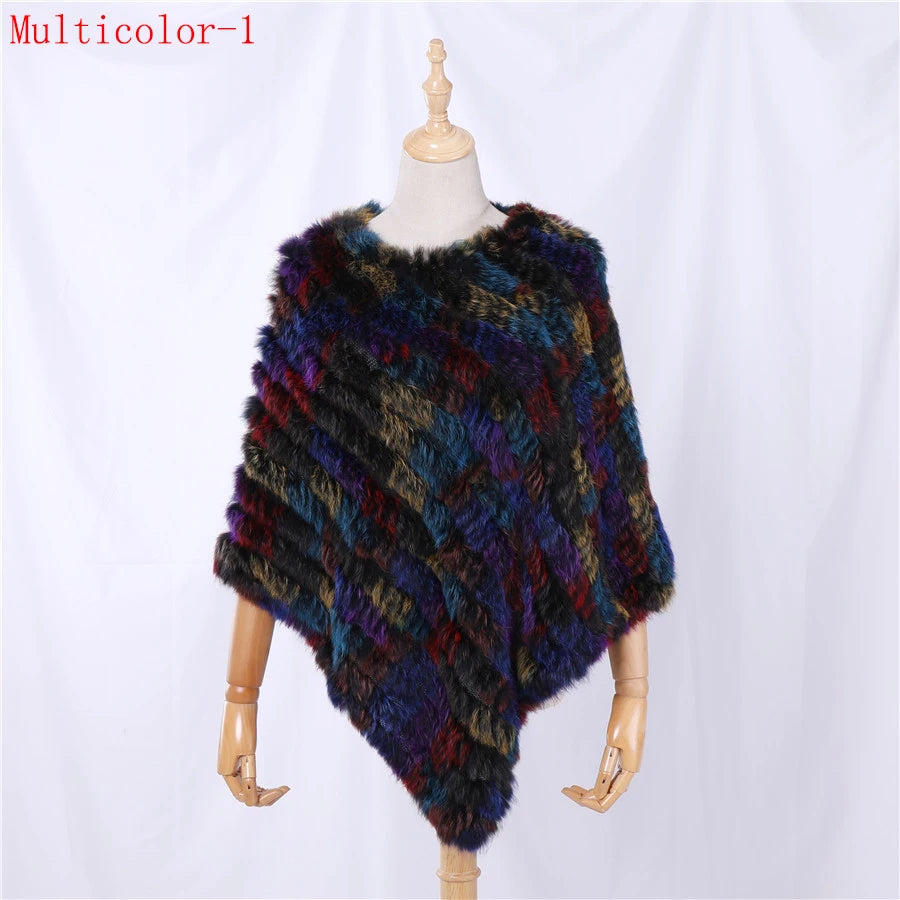 Textured Pointed Hem Poncho for Layering over Outfits