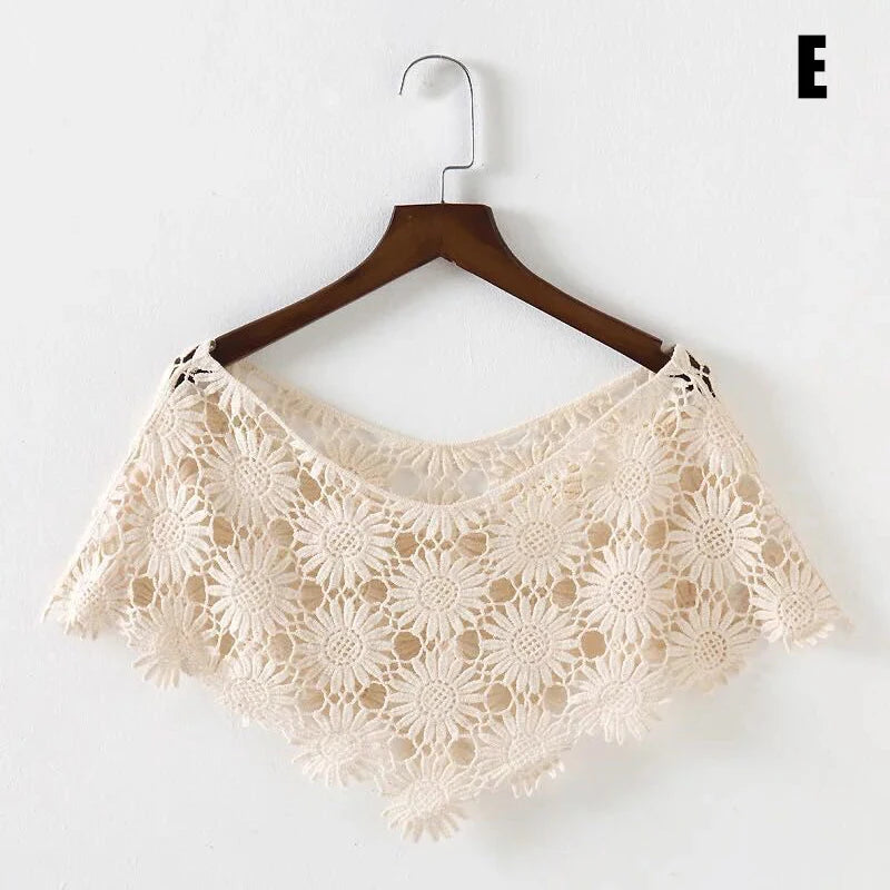Crochet Lace Capelet for Layering over Dresses and Tops