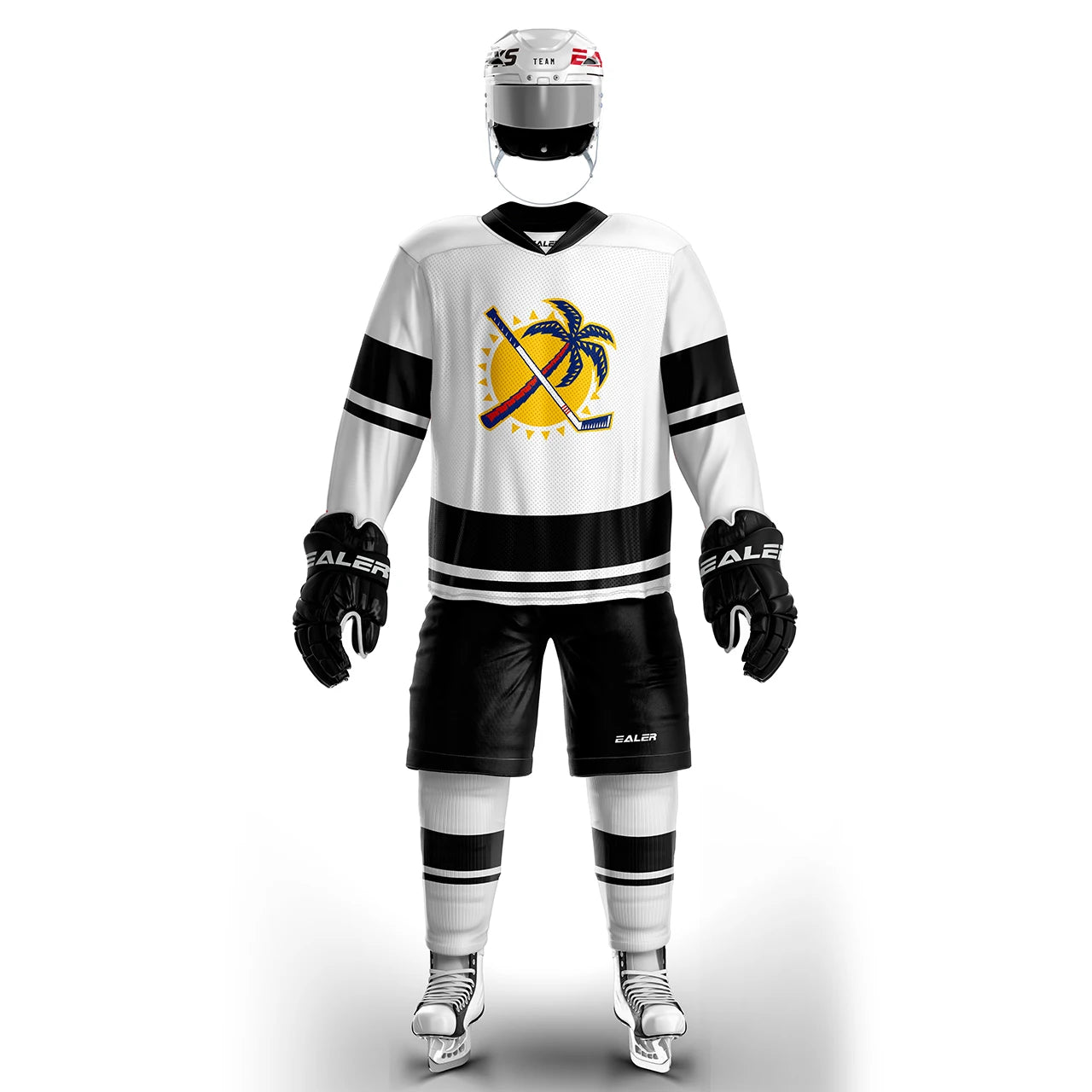 H400 series high-quality light and thin breathable white personalized ice hockey practice jersey & large street shirt-all sizes
