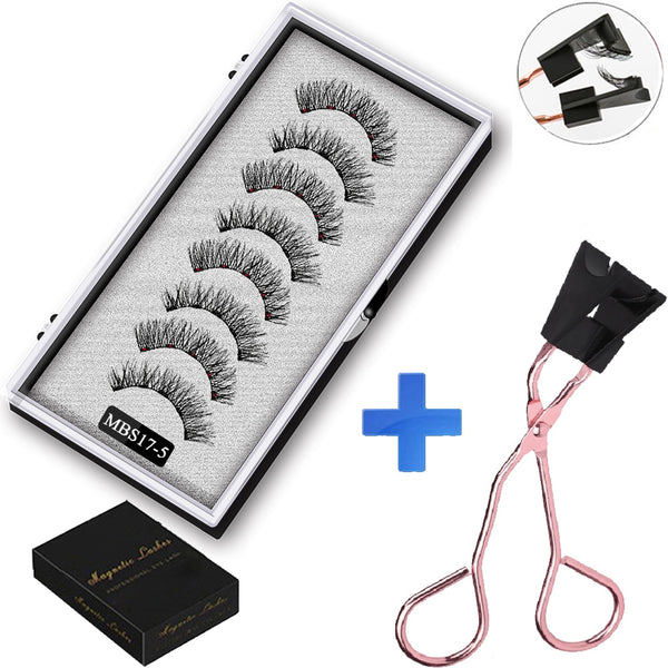 4 pairs 5 Magnet Magnetic False Eyelashes 3D Lasting Magnetic Eyelashes Natural Artificial Mink lashes Faux Cils Magnetique