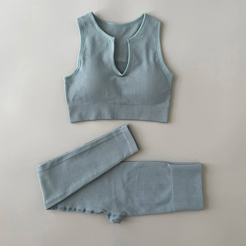 Women's Bra And Variable Bottoms Yoga Set For Workout Outfits