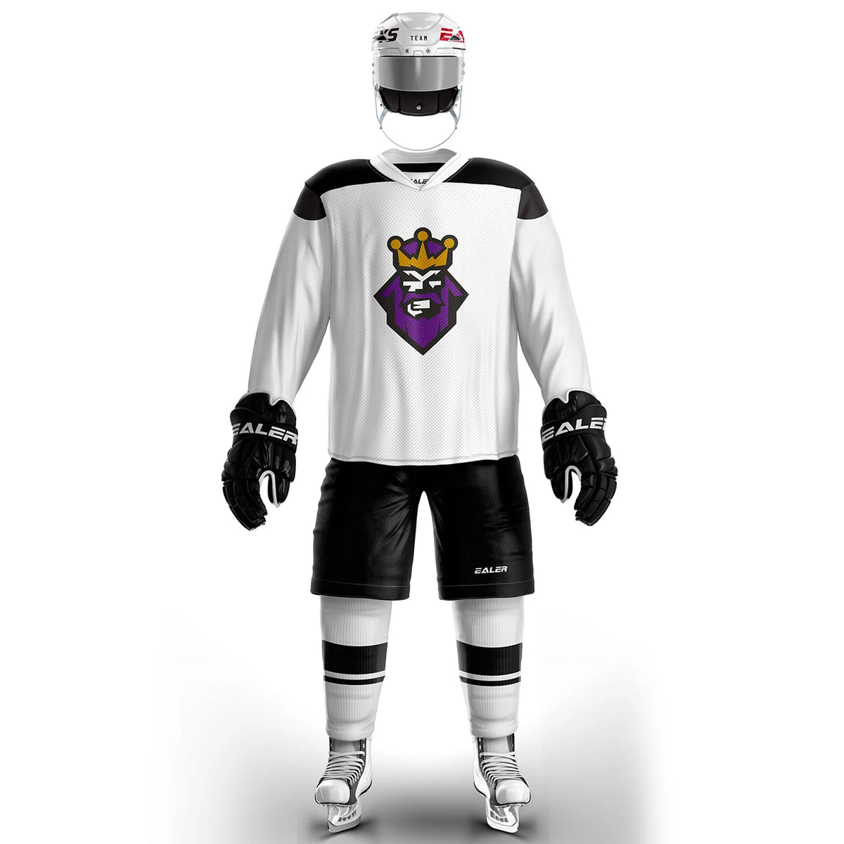 Han Duck high-quality light and thin breathable white personalized ice hockey practice jersey & large street shirt-all sizes