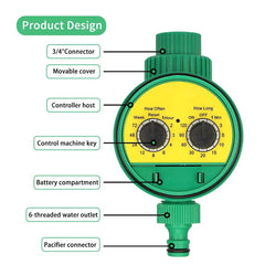 Programmable Digital Hose Faucet Timer Battery Operated Automatic Watering Sprinkler System Irrigation Controller with 1/2Outlet