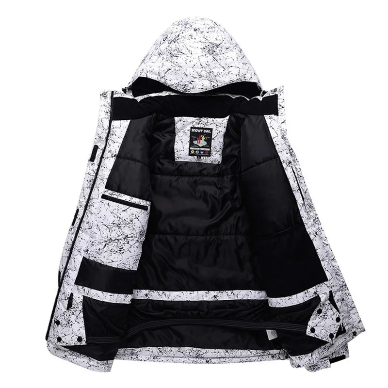 Hooded Ski Jacket and Pants Clothing Set with Style Options