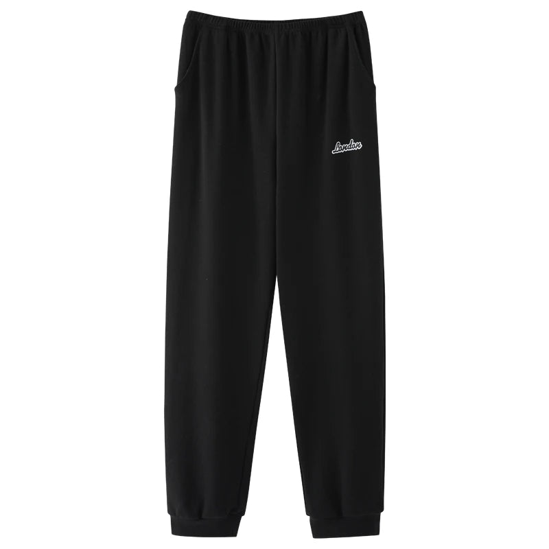 Men's Plaid Elastic Waist Straight Leg Cotton Pajama Pants