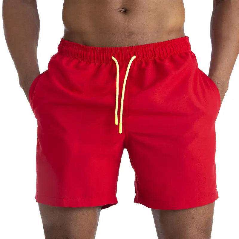 Men's Swimsuit Bottoms in Solid Swim Brief Style for Beach and Pool Wear