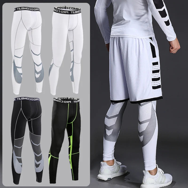 Men's Fitted Training Leggings for Gym and Running