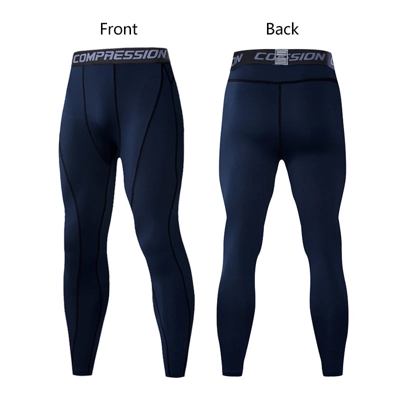 Men's Fitted Training Leggings for Gym and Running