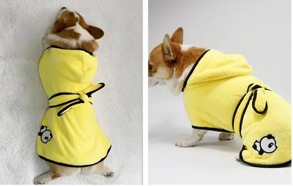 Dog Bathrobe Towel Super Absorbent Dog Drying Coat Adjustable Pet Towel for Large Medium Small Dogs Cats Dog Accessories