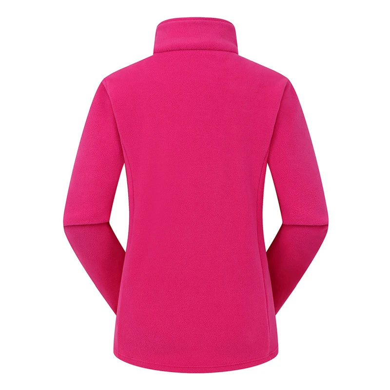 Long Sleeve Full Zip Fleece Outdoor Jacket with Pockets