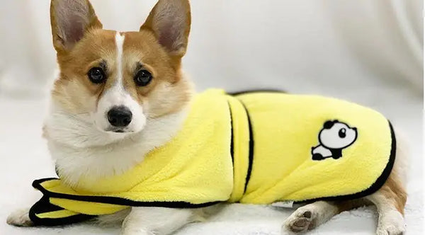 Dog Bathrobe Towel Super Absorbent Dog Drying Coat Adjustable Pet Towel for Large Medium Small Dogs Cats Dog Accessories