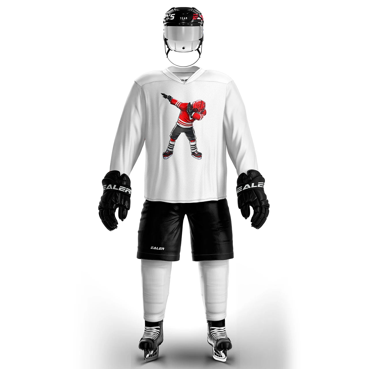 H80 series high-quality light and thin breathable white personalized ice hockey practice jersey & large street shirt-all sizes