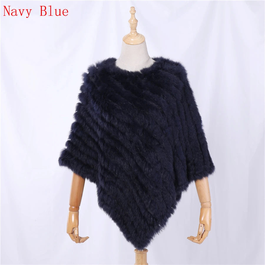 Textured Pointed Hem Poncho for Layering over Outfits