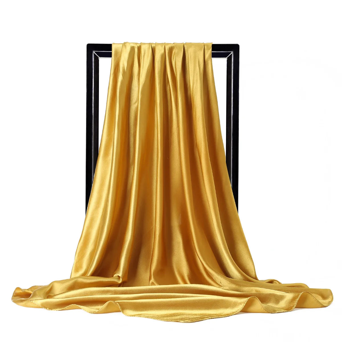 Solid Square Scarf with Smooth Satin Style Finish