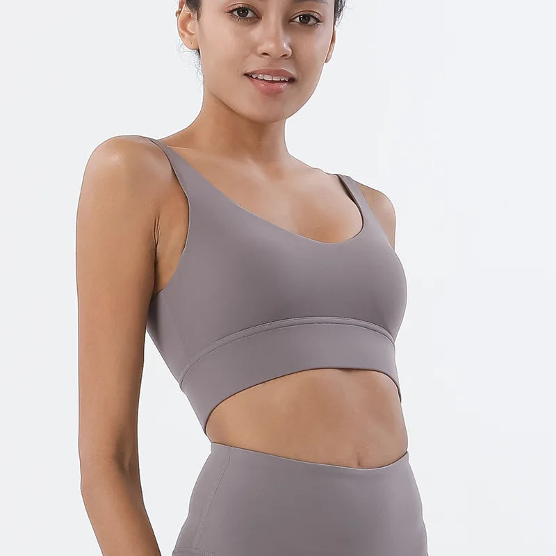 Women's Scoop Neck Racerback Sports Bra