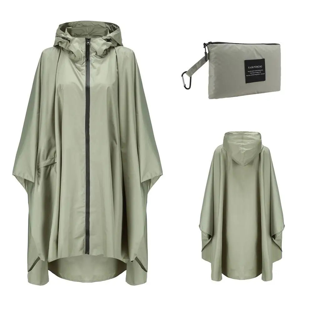 Hooded Printed Poncho for Layering over Tops and Dresses