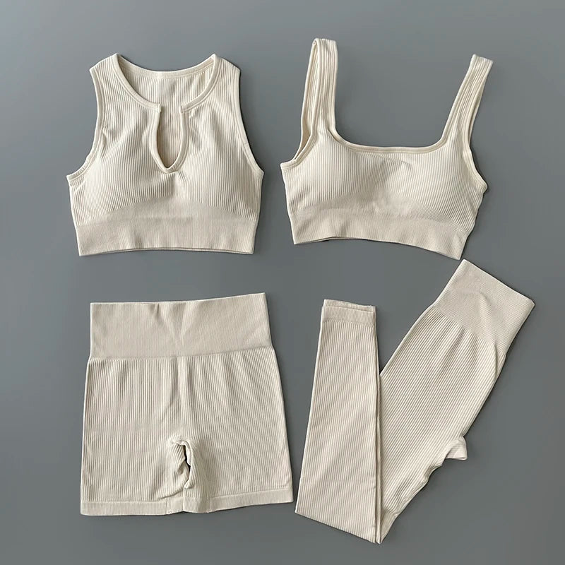 Women's Bra And Variable Bottoms Yoga Set For Workout Outfits
