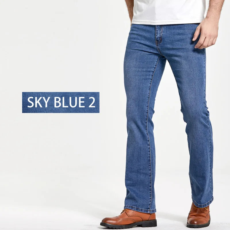 Men's Flared Denim Jeans for Casual Everyday Wear