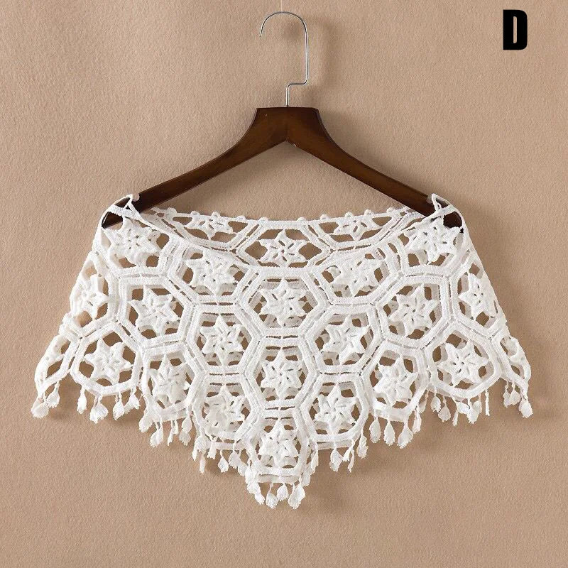 Crochet Lace Capelet for Layering over Dresses and Tops