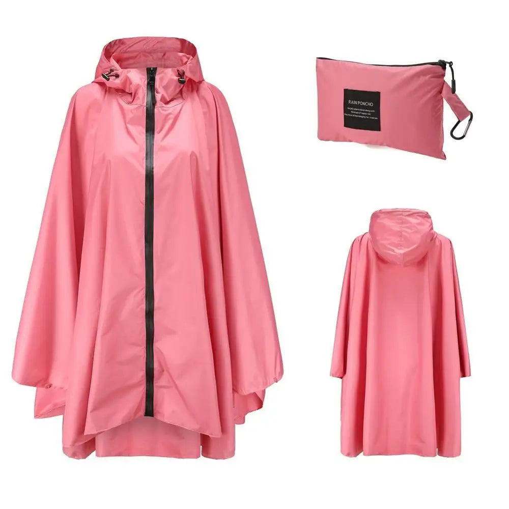 Hooded Printed Poncho for Layering over Tops and Dresses