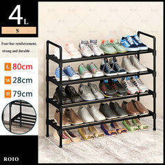 Simple Shoe Rack Metal Shoe Shelf Footwear Shoe Rack Living Room Space Saving Shoes Organizer Stand Holder Black Shoe Shelf