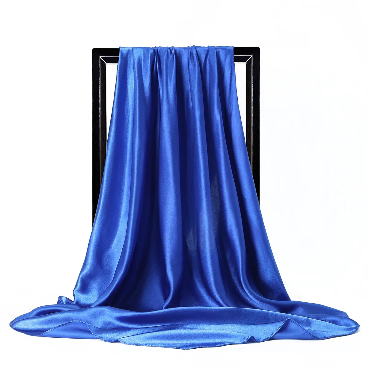 Solid Square Scarf with Smooth Satin Style Finish