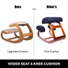 Ergonomic Kneeling Chair Stool W/ Thick Cushion Home Office Chair Improving Body Posture Rocking Wood Knee Computer Chair