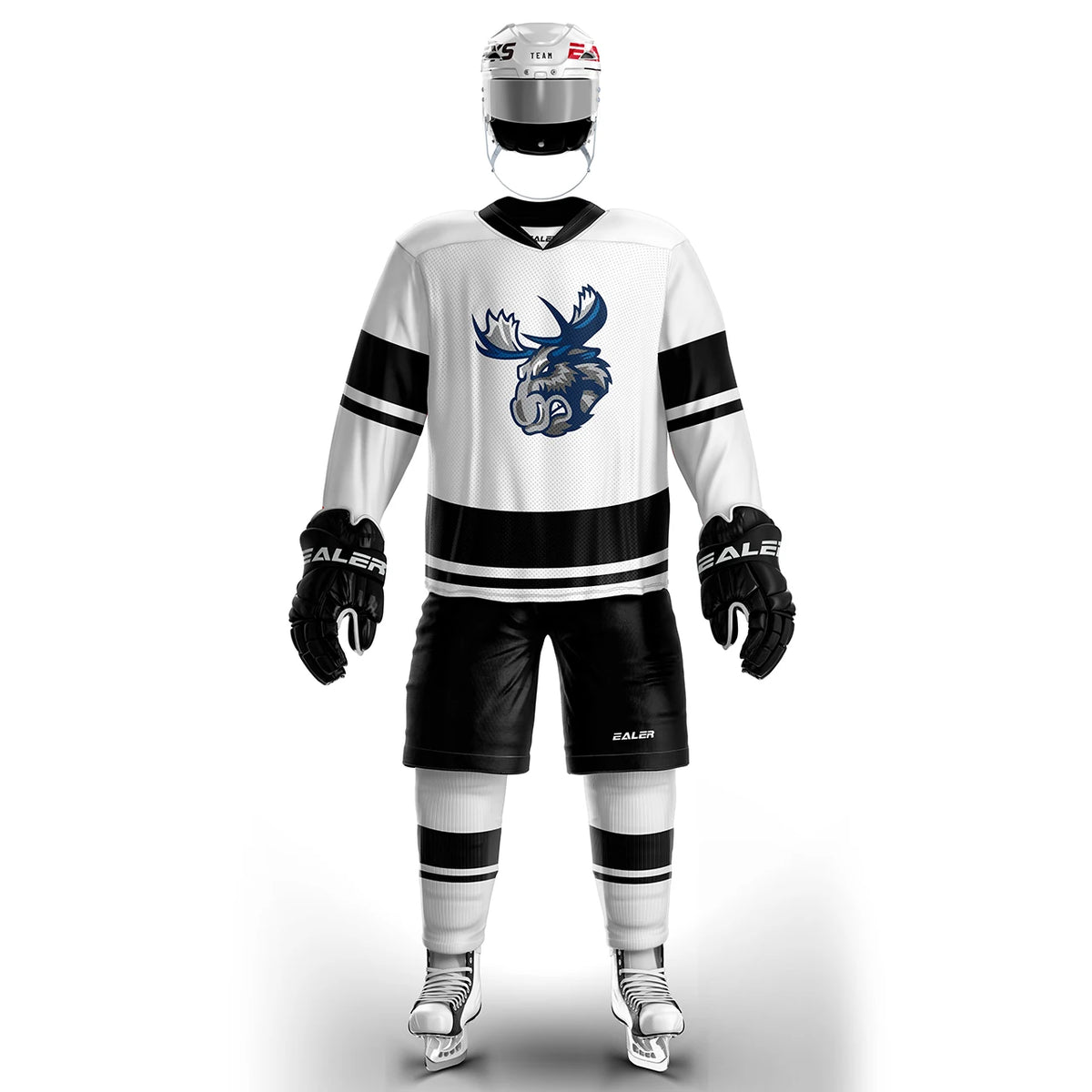 H400 series high-quality light and thin breathable white personalized ice hockey practice jersey & large street shirt-all sizes