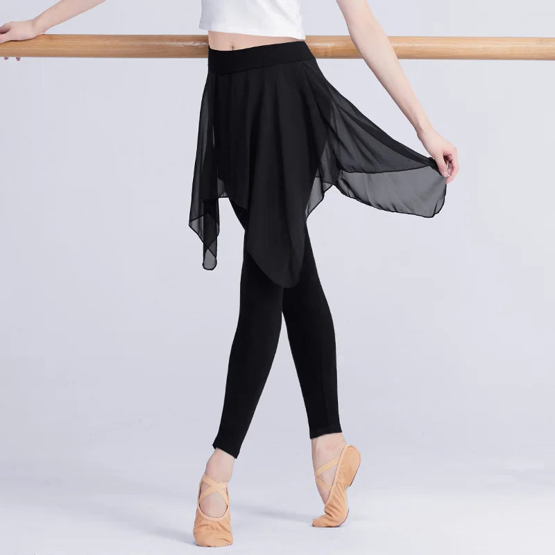 Women's High Waist Cotton Blend Dance Pants with Loose Legs and Length Options