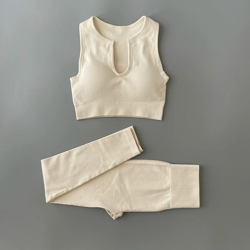 Women's Bra And Variable Bottoms Yoga Set For Workout Outfits
