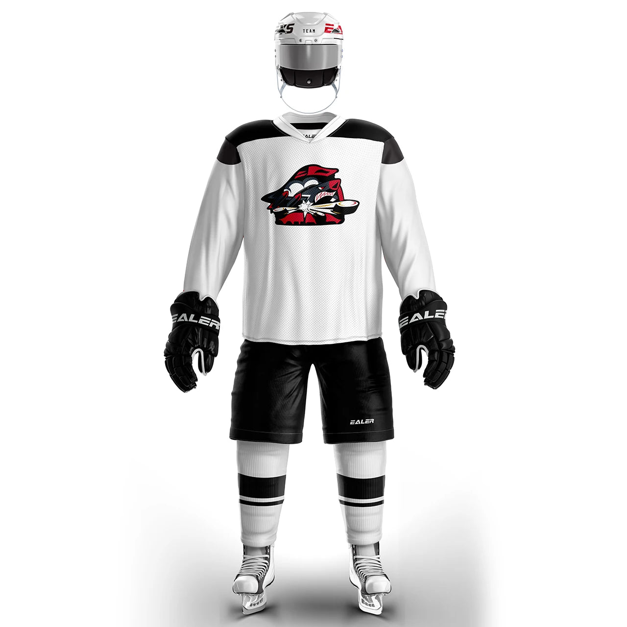 Han Duck high-quality light and thin breathable white personalized ice hockey practice jersey & large street shirt-all sizes