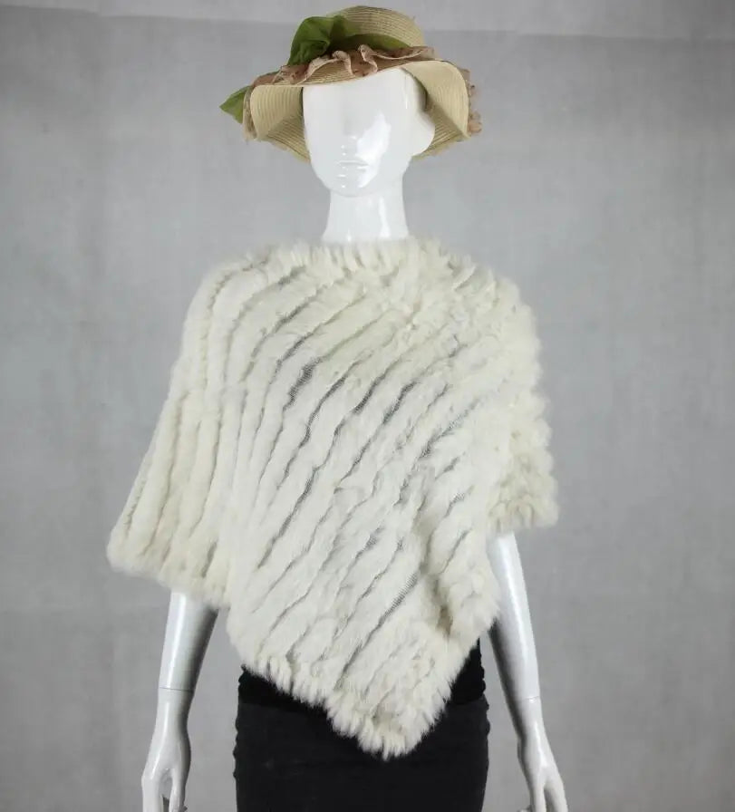 Textured Pointed Hem Poncho for Layering over Outfits