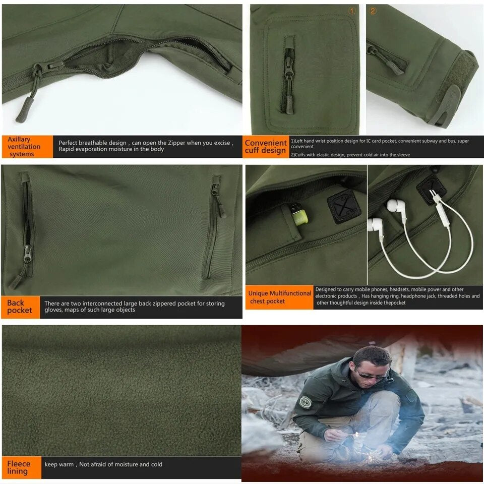 New TAD Gear Tactical Softshell Camouflage Outdoor HIiking Jacket Men Army Sport Waterproof Hunting Clothes Military Jacket